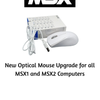 MSX Mouse Replacement – Optical USB Mouse with 9 Pin Adapter